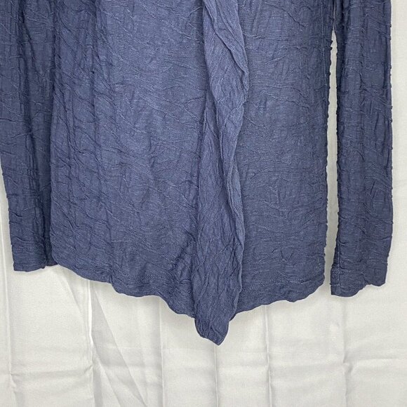 Horny Toad Cardigan Womens Small Blue Samba Wave Wrap Textured Top Lagenlook - Picture 3 of 15